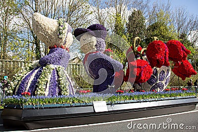 Traditional dutch flowers parade Editorial Stock Photo